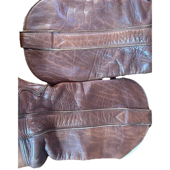 Full Leather Stewart Boot Co Rustic Brown Men’s 9EE Cowboy Ranch Hand Made Boot - Picture 15 of 16